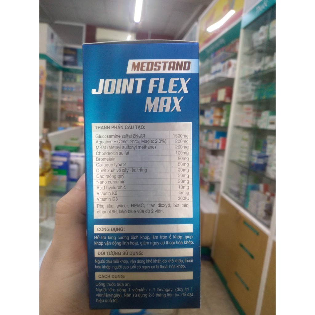 Glucosamine- Glucosamin dưỡng khớp Joint Flex Max- dùng chăm sóc cơ thể - giảm nguy cơ thoái hóa khớp, hộp 50 viên