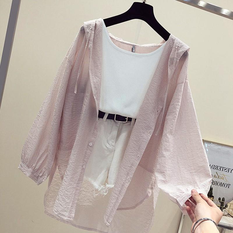 Áo Khoác Cardigan Mỏng Thoáng Khí Màu Trơn Thời Trang Mùa Hè Cho Nữ