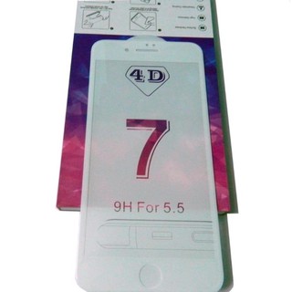 [PHỤ KIỆN BALI - 100% CHÍNH HÃNG] - MIẾNG DÁN CƯỜNG LỰC 4D - IPHONE 7 PLUS, 7S PLUS FULL MÀN HÌNH (MÀU TRẮNG)