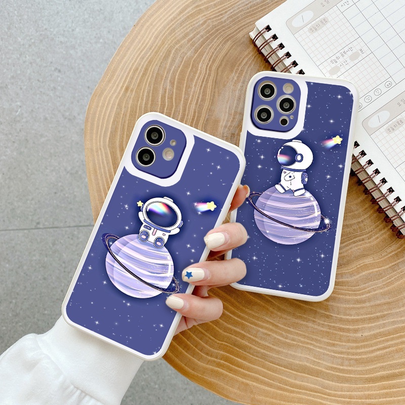 Ốp IPhone Hành tinh tím mộng mơ ốp lưng iphone vuông 6 6plus 7 plus 8plus x xr xsmax 11 11promax 12 pro 13 pro max
