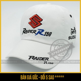 Mũ nón lưỡi trai tem xe, hiệu xe Raider (vải bình lợi, hai lớp, bên màu, mềm mịn) - Săn Nón Đẹp