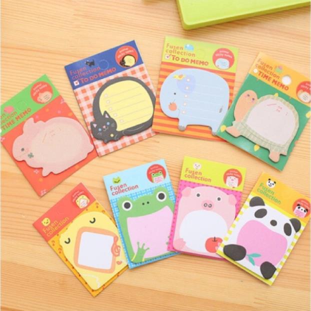 Siêu Rẻ Giấy note hình động vật cute, giấy ghi chú dễ thương 20 tờ đồ dùng học tập làm quà tặng học sinh giá rẻ