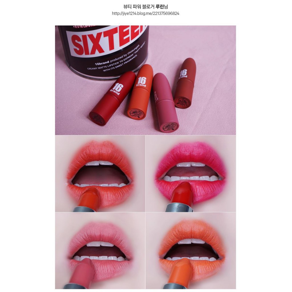 [Giá Sỉ] Son 16Brand RU 16 Taste-Chu Edition Lipstick