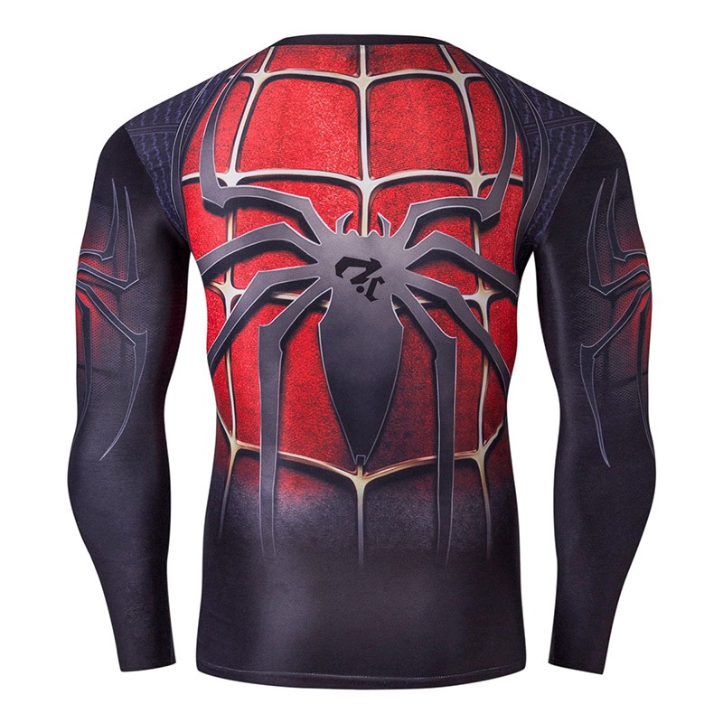 Áo thun nam dài tay hình người nhện Avengers