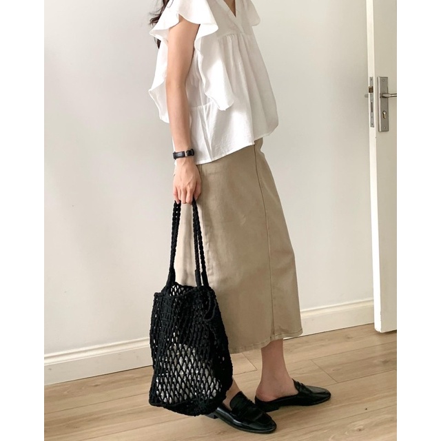 Chân váy jean xẻ sau 2303_CV0086