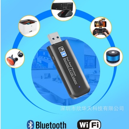 [BH 6 TH - HỎA TỐC] Combo USB thu WIFI + BLUETOOTH 5.0 Chính Hãng RealTek có 5Ghz chuyên HỌC ONLINE, Game, hiệu suất cao
