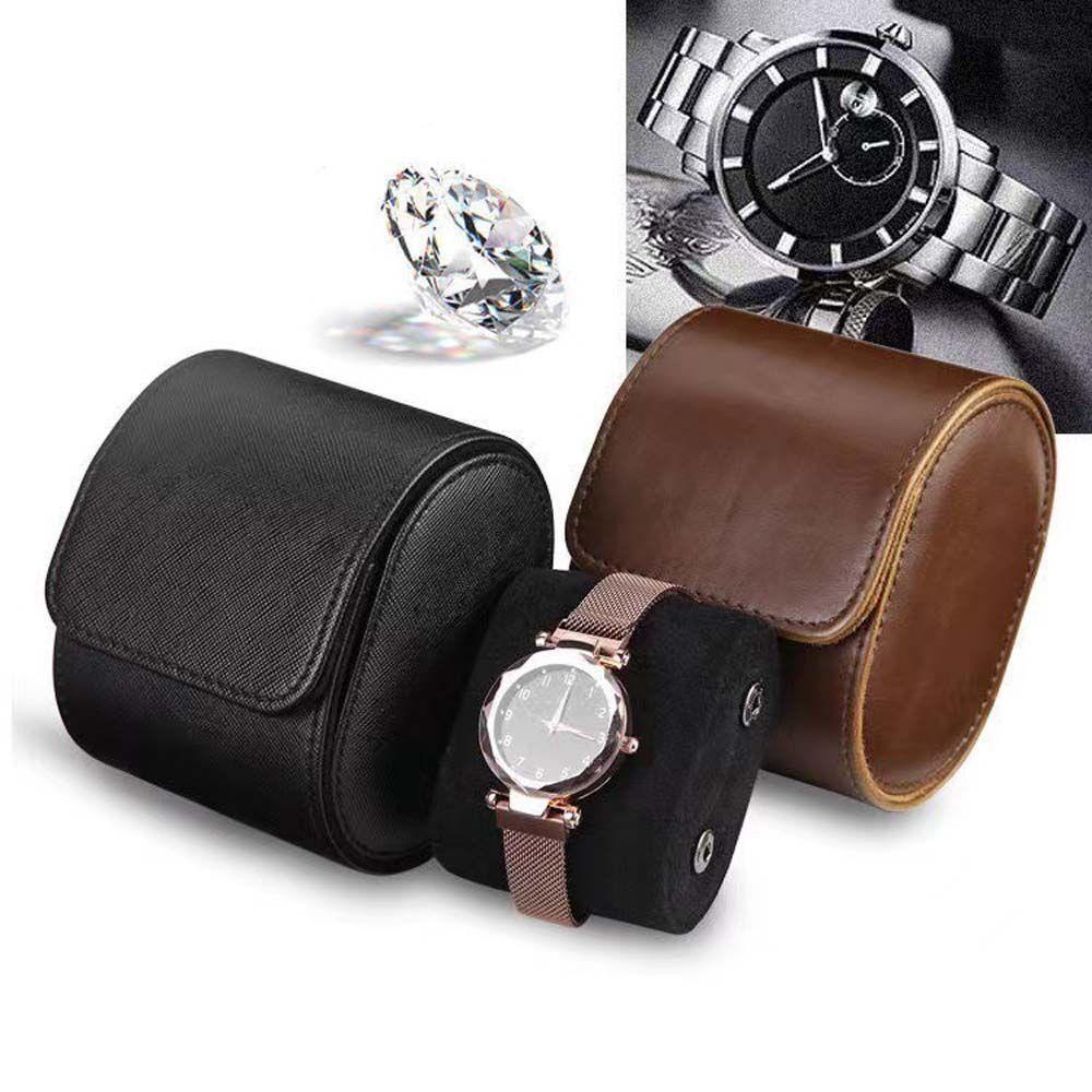 JARRED Hộp Đựng Trang Sức / Đồng Hồ Bằng Da PU Phong Cách Vintage Ốp