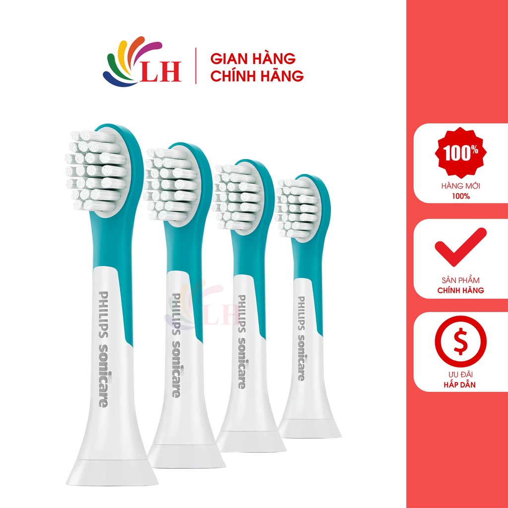 Đầu bàn chải thay thế bàn chải điện trẻ em Philips Sonicare For Kids 3+ - Hàng nhập khẩu
