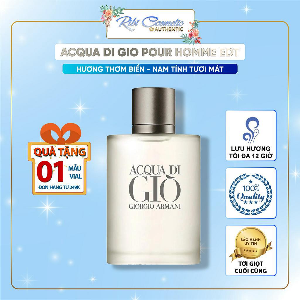 Nước Hoa Nam Accqua Di Gio, Nước Hoa Giò Trắng Edt Gã Điểm Trai Sơ Mi Lịch Thiệp Ribicosmetics