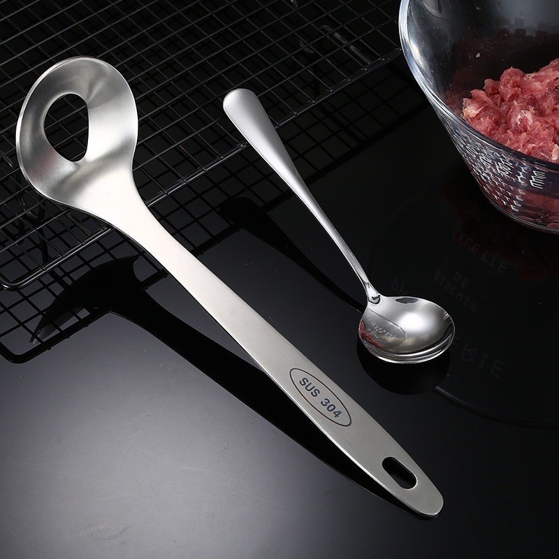 THÌA LỖ NẶN MỌC, THỊT VIÊN INOX