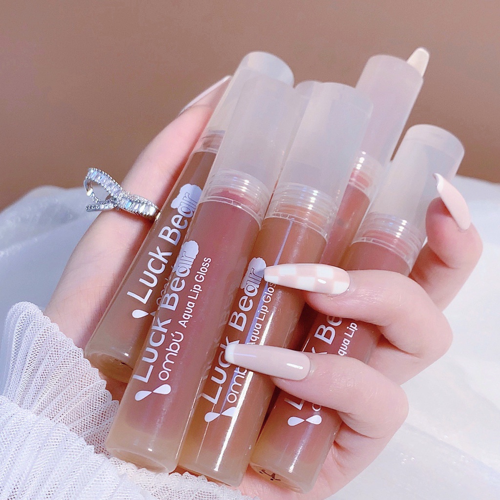 [Hàng mới về] Son bóng OMBU Lucky Bear dưỡng ẩm lên màu chống dính cốc | BigBuy360 - bigbuy360.vn