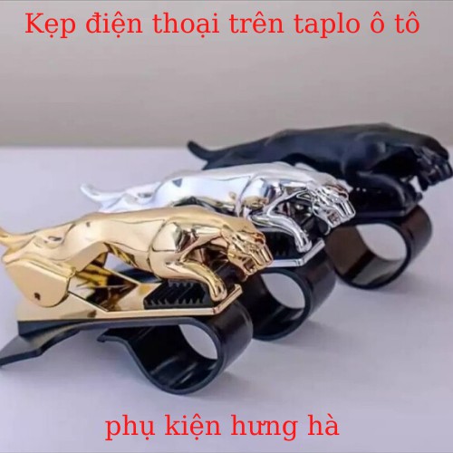 Kẹp điện thoại hình con Báo Gắn trên Taplo ô tô  - Xe hơi Siêu sang có 3 màu trắng đen vàng