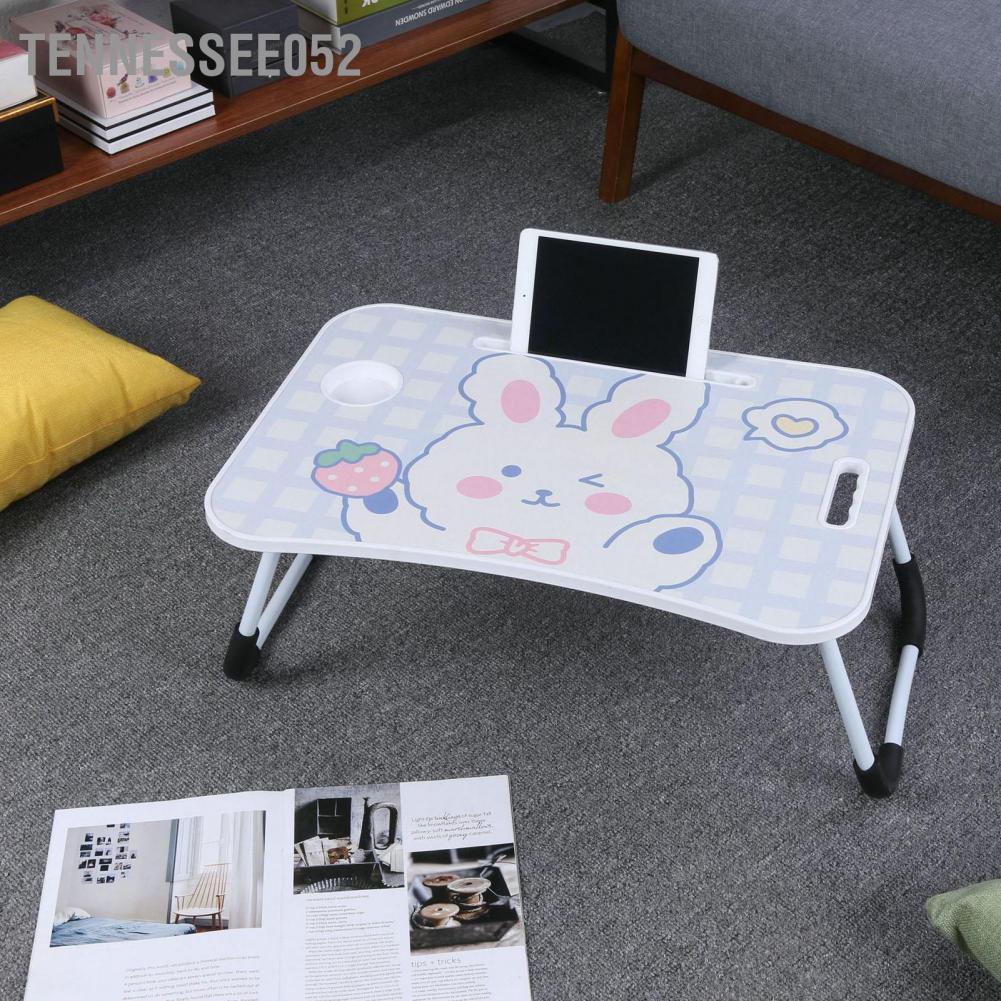 Bàn học gấp gọn cao cấp có khe để điện thoại và ngăn kéo để cốc nước hình hoạt hình dễ thương