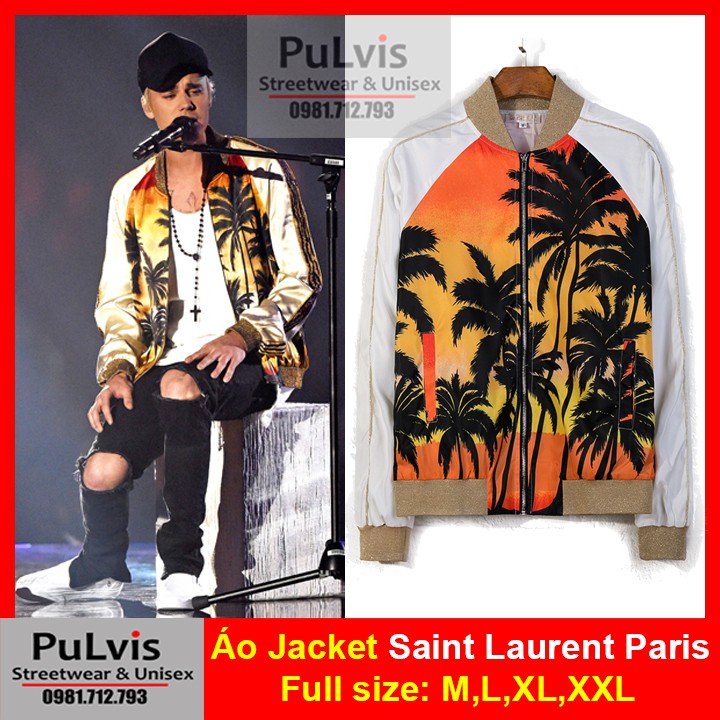 ⚡️[CHỈ 1 NGÀY] - Áo bomber jacket Saint LP Palm - Tree, áo khoác SLP Palm Tree cao cấp