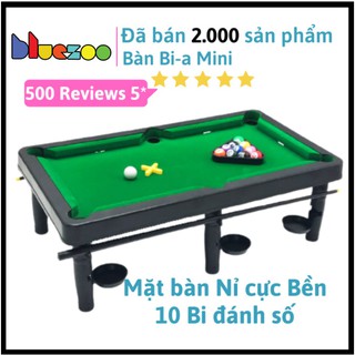 Bàn Bi a Mini giá rẻ cho trẻ em và người lớn, 10 bi đánh số - Mặt bàn nỉ không bong