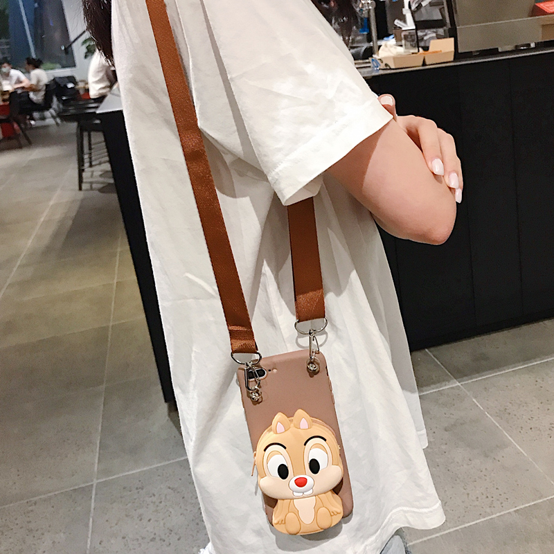 Ốp điện thoại mềm dạng ví có khóa kéo hình sóc samsung s20 plus ultra A51 A71 A10 A20 A30 A50 A50S A30S A70 A10S A20S