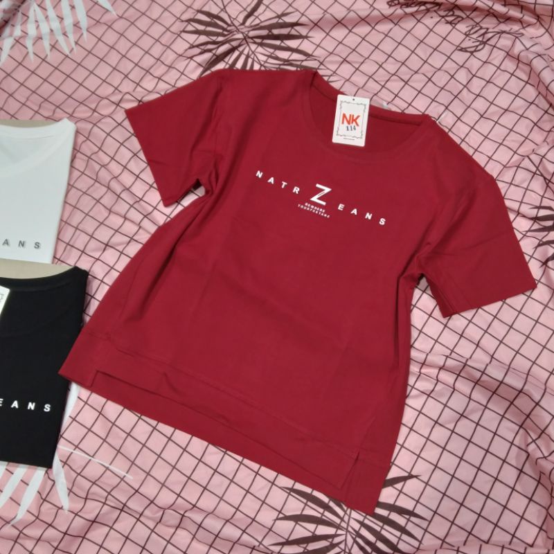 Áo thun nữ cổ tròn chất vải cotton 100% thoải mái thoáng mát (size 47-65kg)