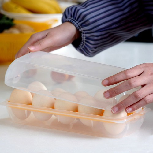 Khay đựng trứng 10 ngăn có nắp đậy hàng nhập từ Nhật