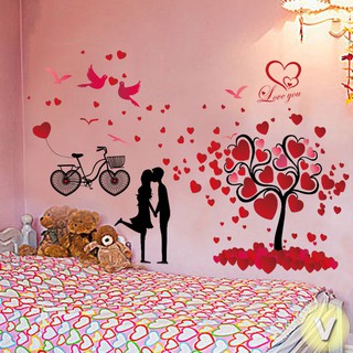 Decal dán tường Đôi uyên ương
