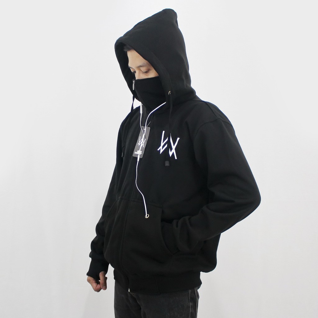 Áo Khoác Hoodie Màu Đen In Hình Alan Walker