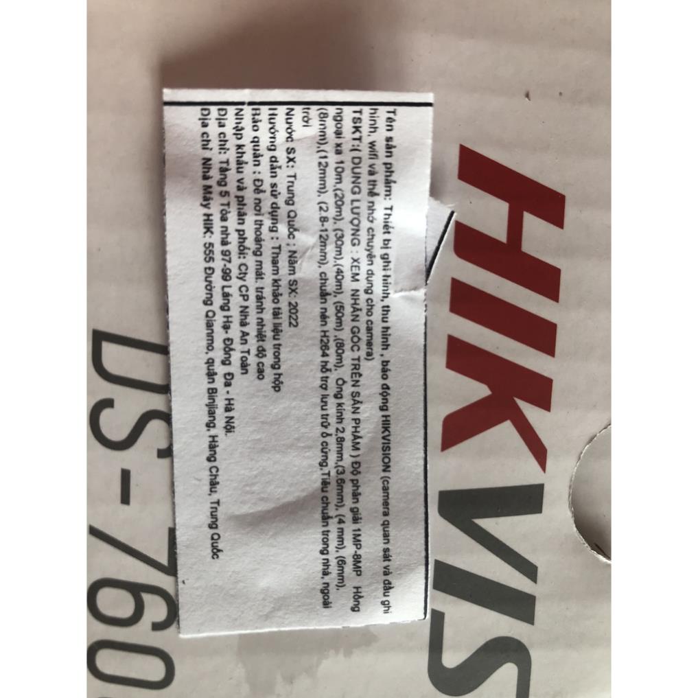 Đầu ghi IP HIKVISION 8 kênh, vỏ sắt DS-7108NI-Q1/M