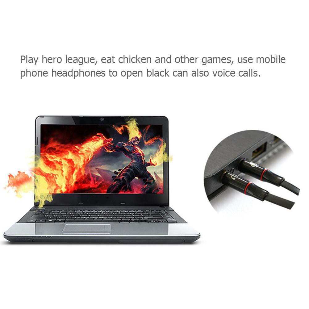 Dây cáp chuyển đổi âm thanh 3.5mm đầu cái sang 2 đầu đực