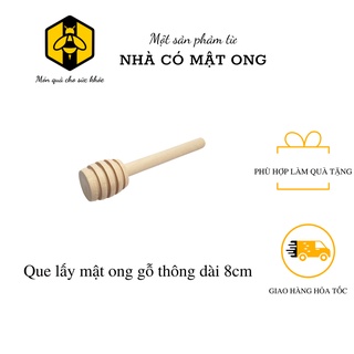 Que khuấy mật ong bằng gỗ thông dài 8cm
