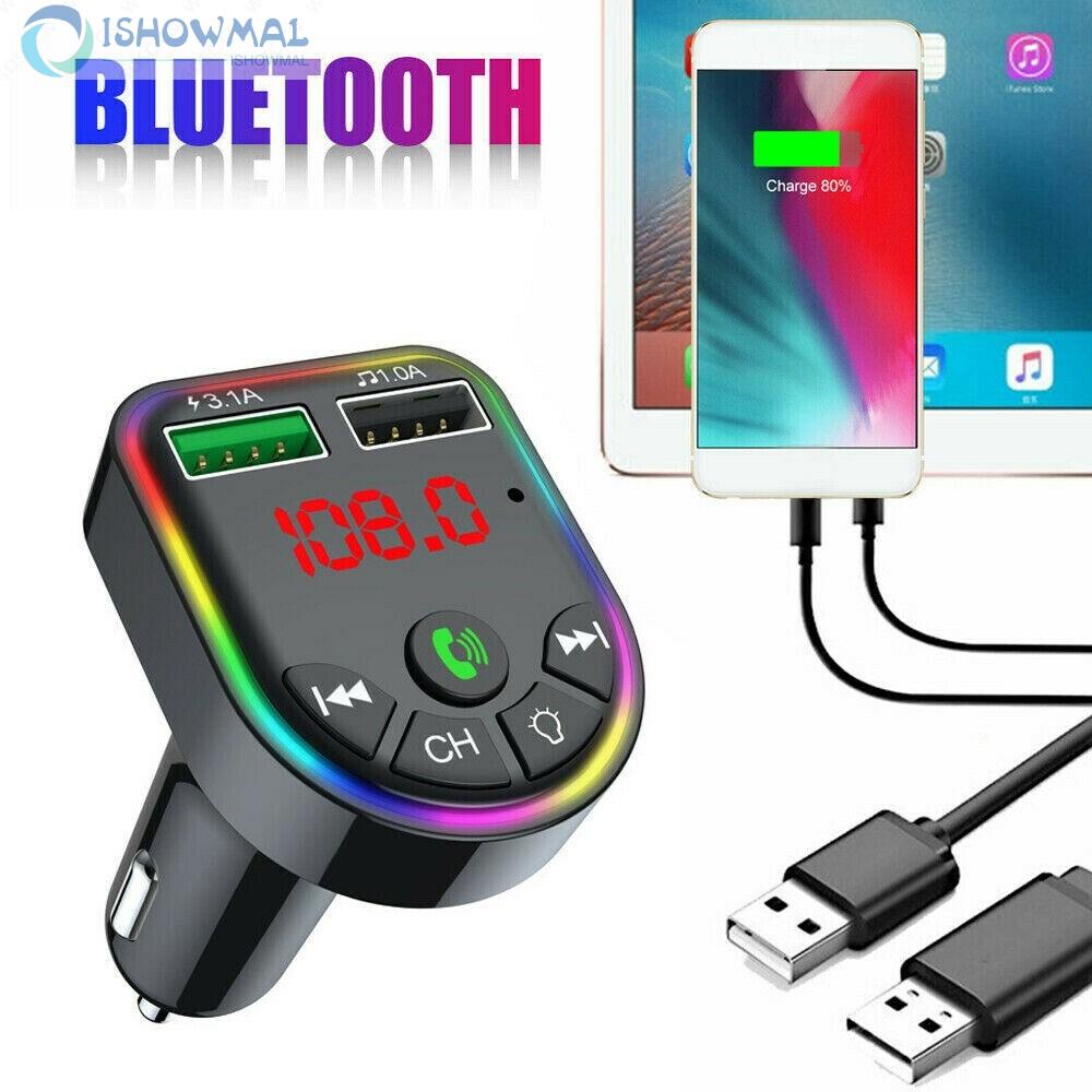 ⚡Fast Delivery⚡Car Bluetooth FM Player Kit MP3 Player Wireless Radio Adapter ABS+PC New—ISHOWMALL