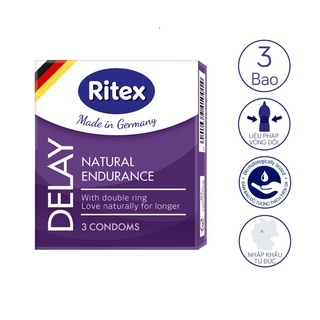 Bao cao su kéo dài thời gian Ritex Delay, bao cao su cao cấp chính hãng nhập khẩu Đức