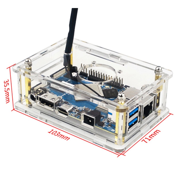 Vỏ mica cho Orange Pi 4 LTS