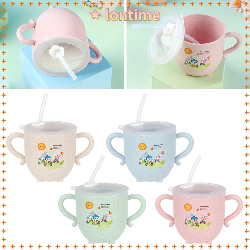 Bình Nước Có Ống Hút Chống Tràn Chống Rơi Dễ Thương Cho Bé