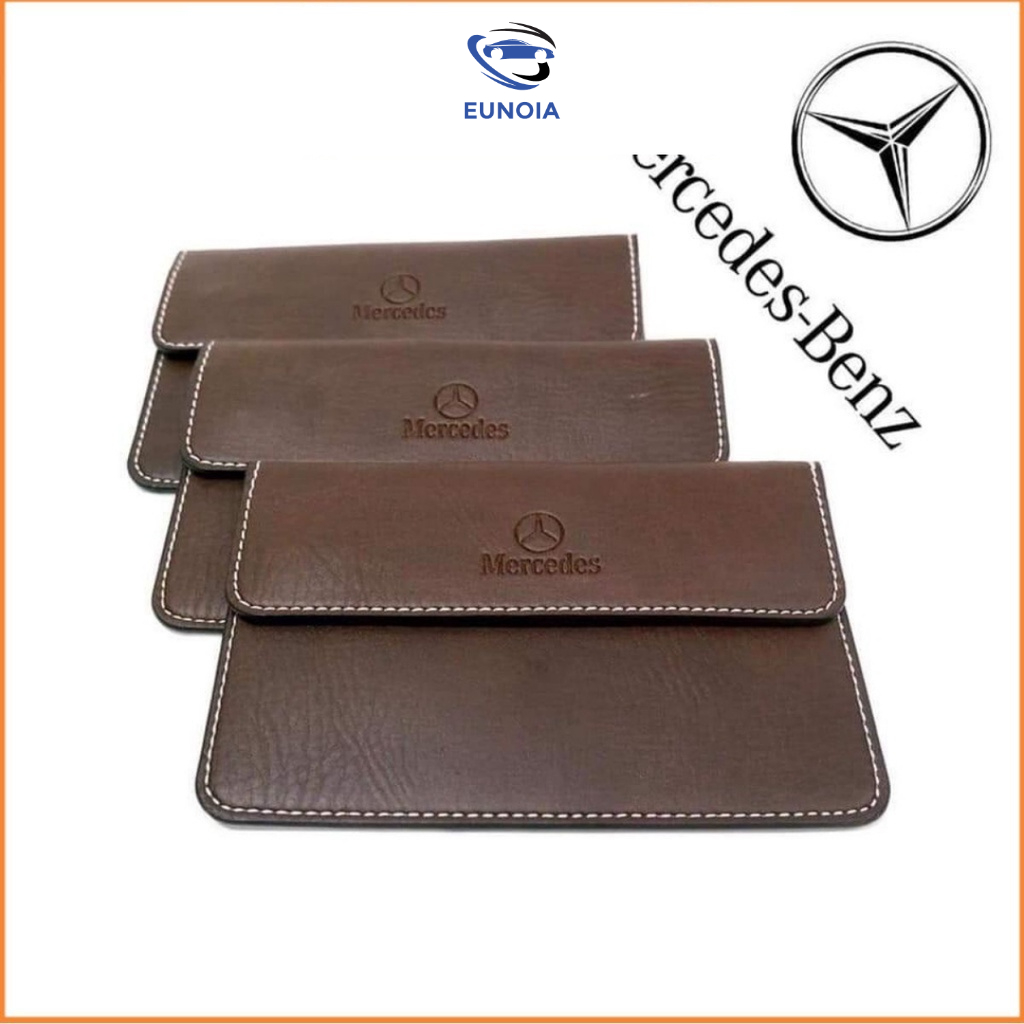 Ví da ô tô, Ví da đựng giấy tờ xe ô tô, Ví da đựng giấy tờ đăng kiểm ô tô in logo MERCEDES