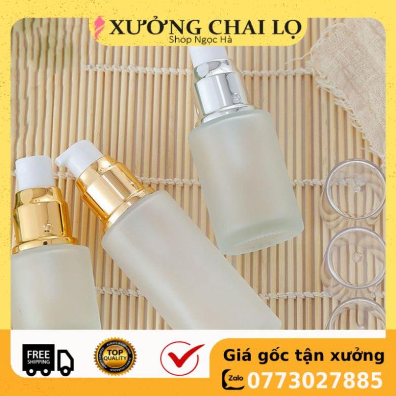 [GIÁ TẬN GỐC] Chai lọ chiết mỹ phẩm Thủy tinh mờ Xịt giọt 20ml/30ml/50ml đựng kem dưỡng da, sửa rửa mặt, serum .