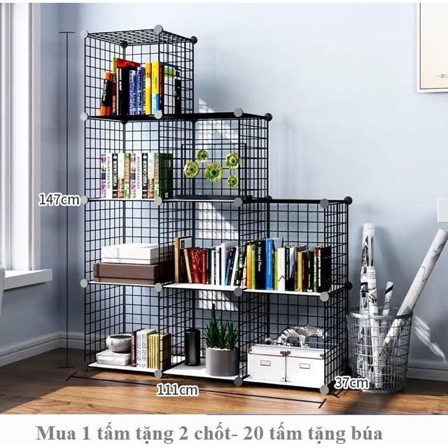 Lưới Sắt Thép Lắp Ghép Đa Năng Tặng Kèm Chốt Gắn Size 35cm (Ảnh ,Video Thực)