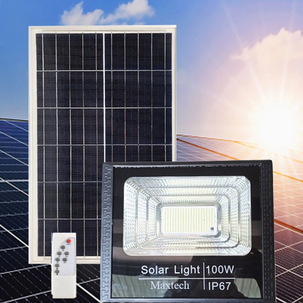 Đèn năng lượng mặt trời Max Tech 100W Solar light - sử dụng hoàn toàn năng lượng mặt trời - không sử dụng điện - D1146