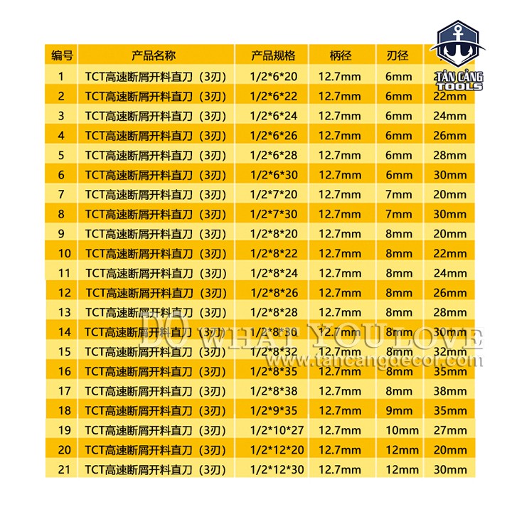 Mũi Router CNC AK47-2 Arden 6 x 30 mm Cốt 12.7 mm