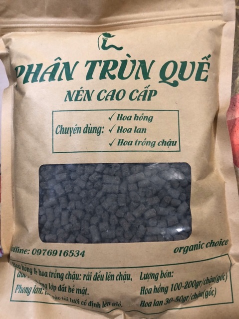 PHÂN TRÙN QUẾ HỮU CƠ CAO CẤP DẠNG VIÊN 1kg