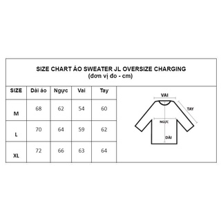 Áo Sweater JL Oversize Charging