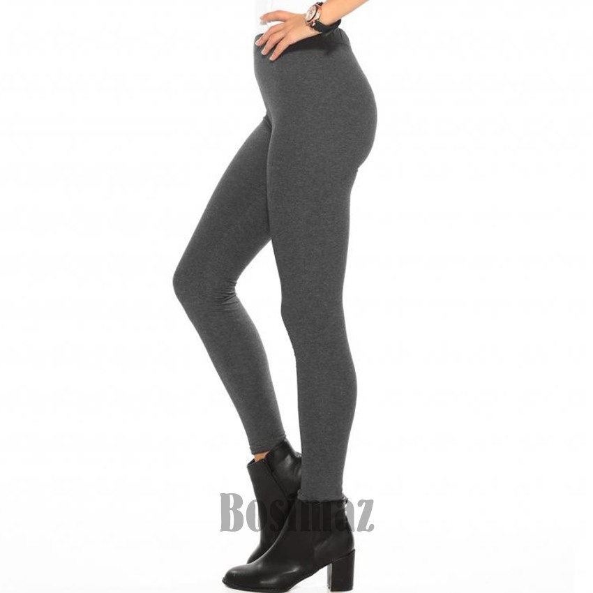 Quần Legging Nữ Bosimaz MS014 dài không túi màu tiêu xám đậm cao cấp, thun co giãn 4 chiều, vải đẹp dày, thoáng mát.