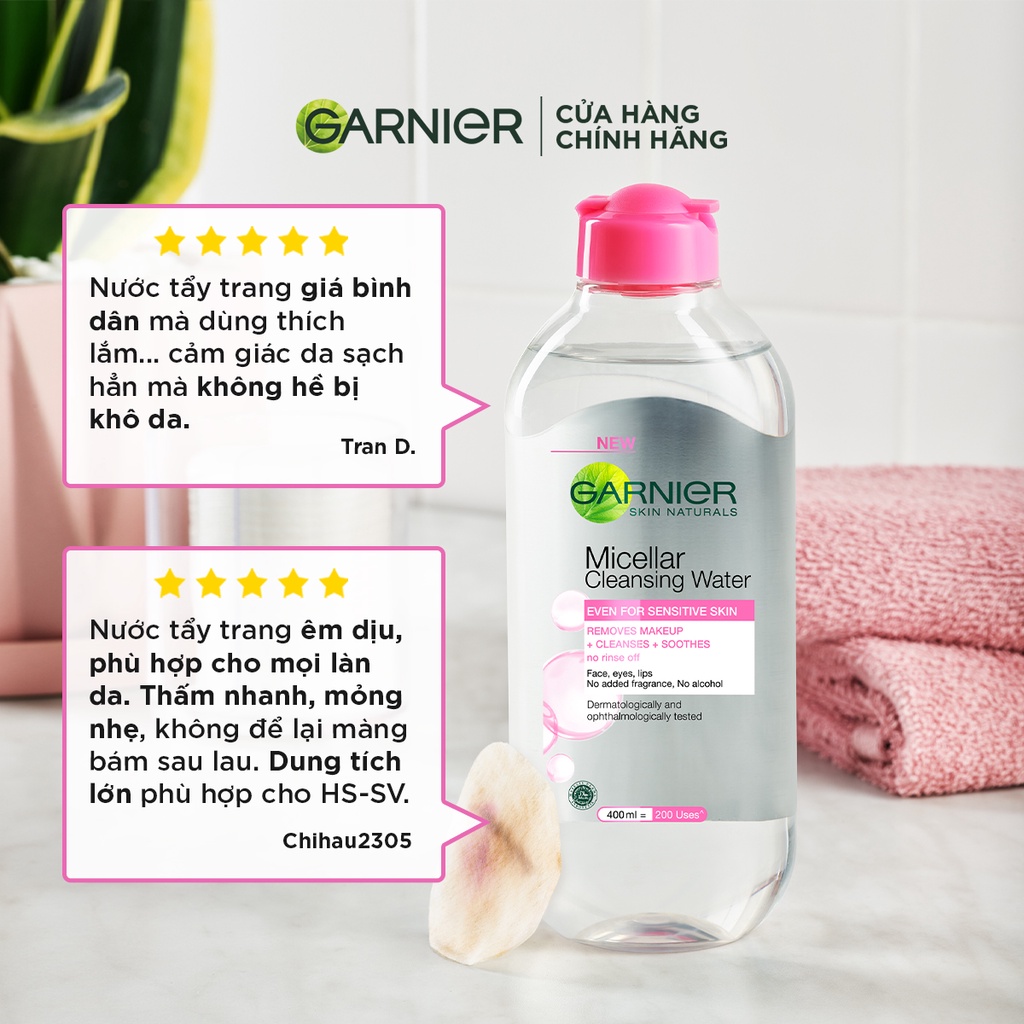 [HB Gift] Nước Tẩy Trang làm sạch sâu dịu nhẹ cho da nhạy cảm - Garnier Micellar Cleansing Water 50ml  | BigBuy360 - bigbuy360.vn