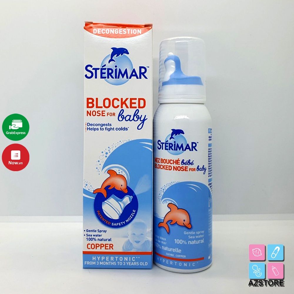 Xịt mũi Sterimar nước biển sâu - xịt mũi cá heo Sterimar pháp dùng vệ sinh cho bé
