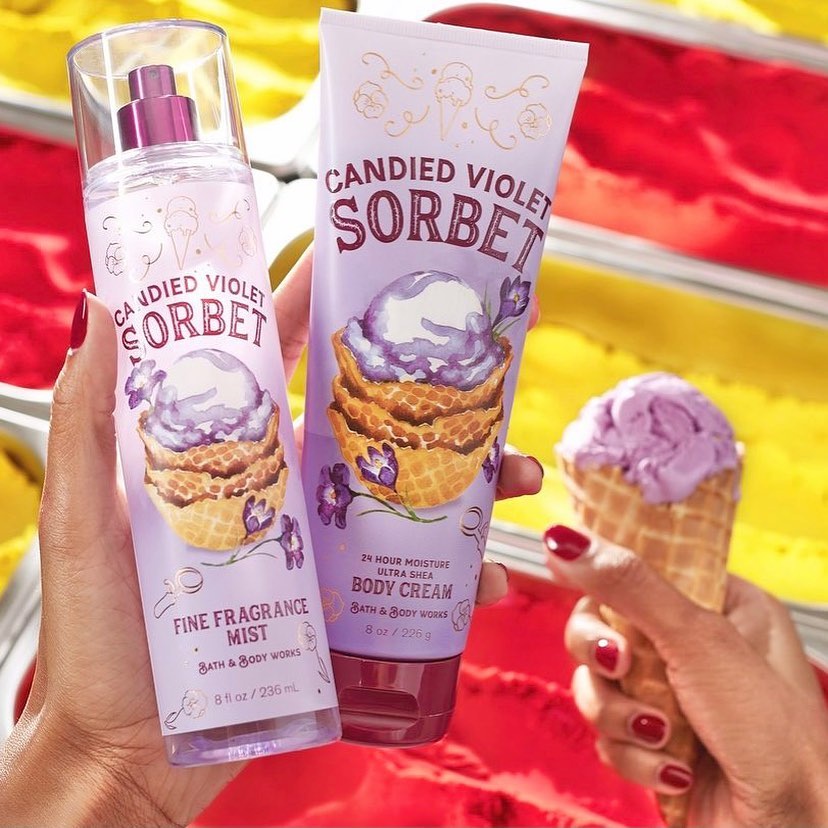 Xịt thơm toàn thân CANDIED VIOLET SORBET 30ml/50ml/100ml ____bath.bodyworks