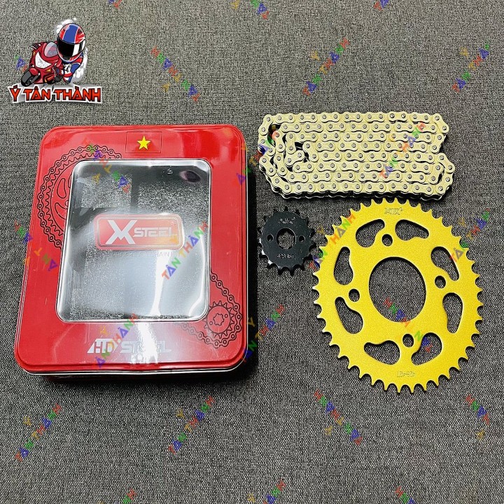 nhông sên đĩa x1r sonic 150 vàng 0575