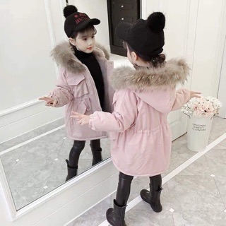 [Ảnh thật ở cuối] Áo khoác parka lót lông cừu cực ấm cho bé từ 18-45kg