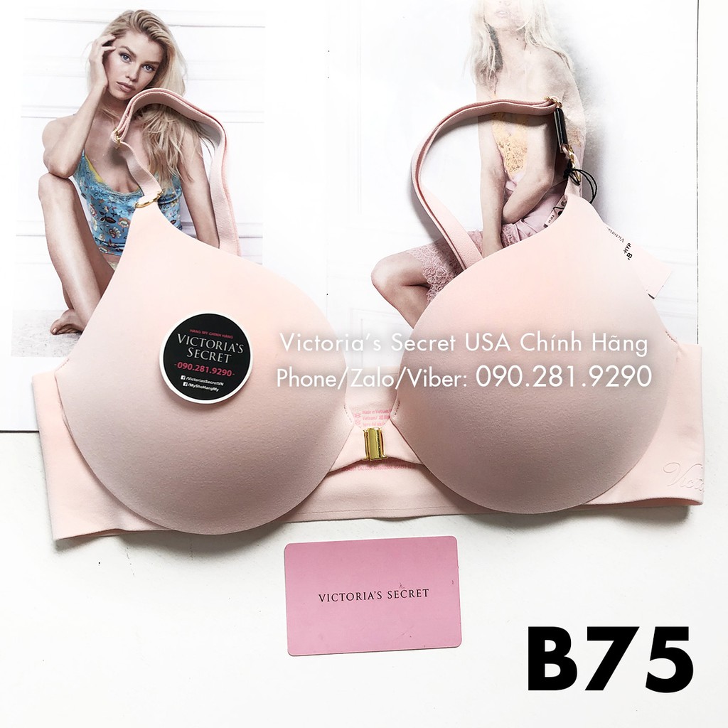 (Bill Mỹ B75) - Áo nâng ngực, hồng phấn gài trước Front-close Black, dòng incredible - Victoria's Secret | BigBuy360 - bigbuy360.vn