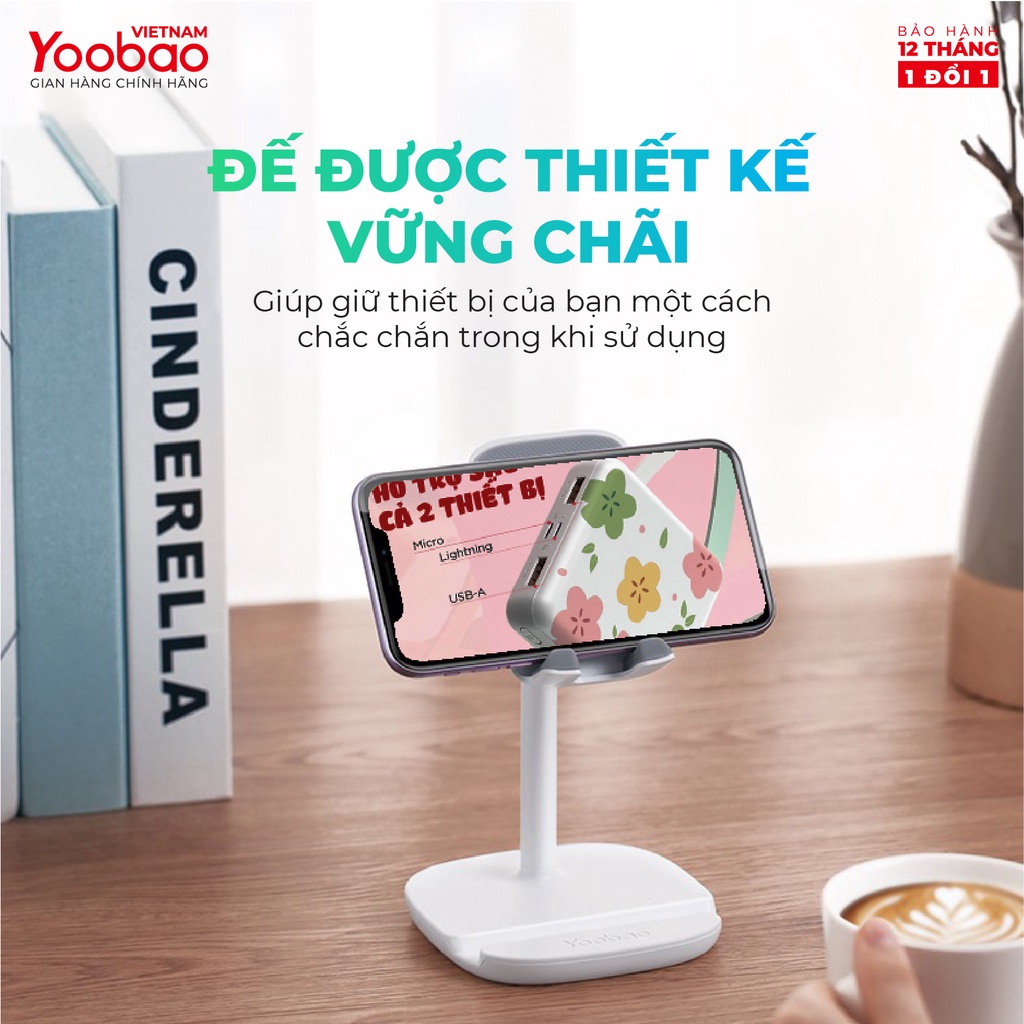 [CHÍNH HÃNG-BH 12 THÁNG]Giá đỡ điện thoại để bàn YOOBAO B1 Màn hình 4-11 inch- Khung gấp gọn - Hàng phân phối chính hãng