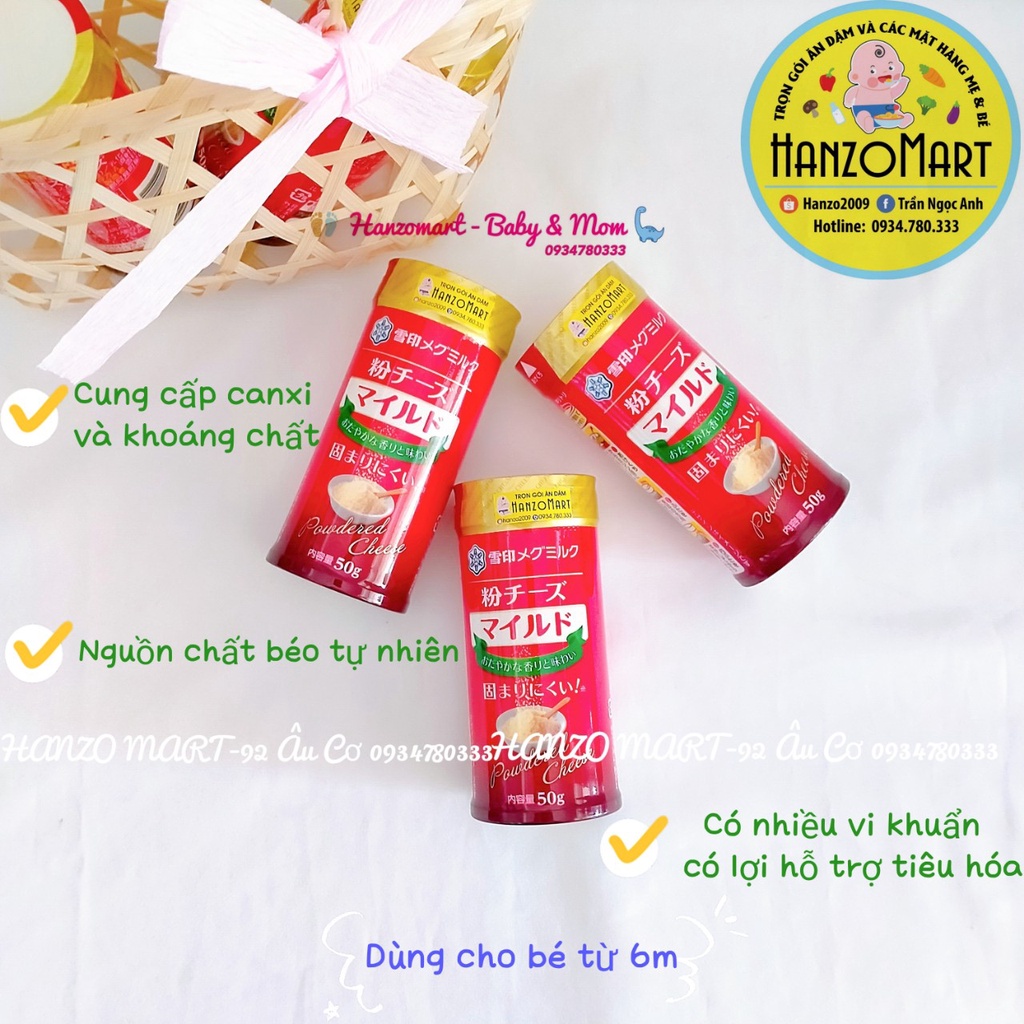 Phô mai rắc cho bé ăn dặm nội địa Nhật Bản cho bé từ 6m+
