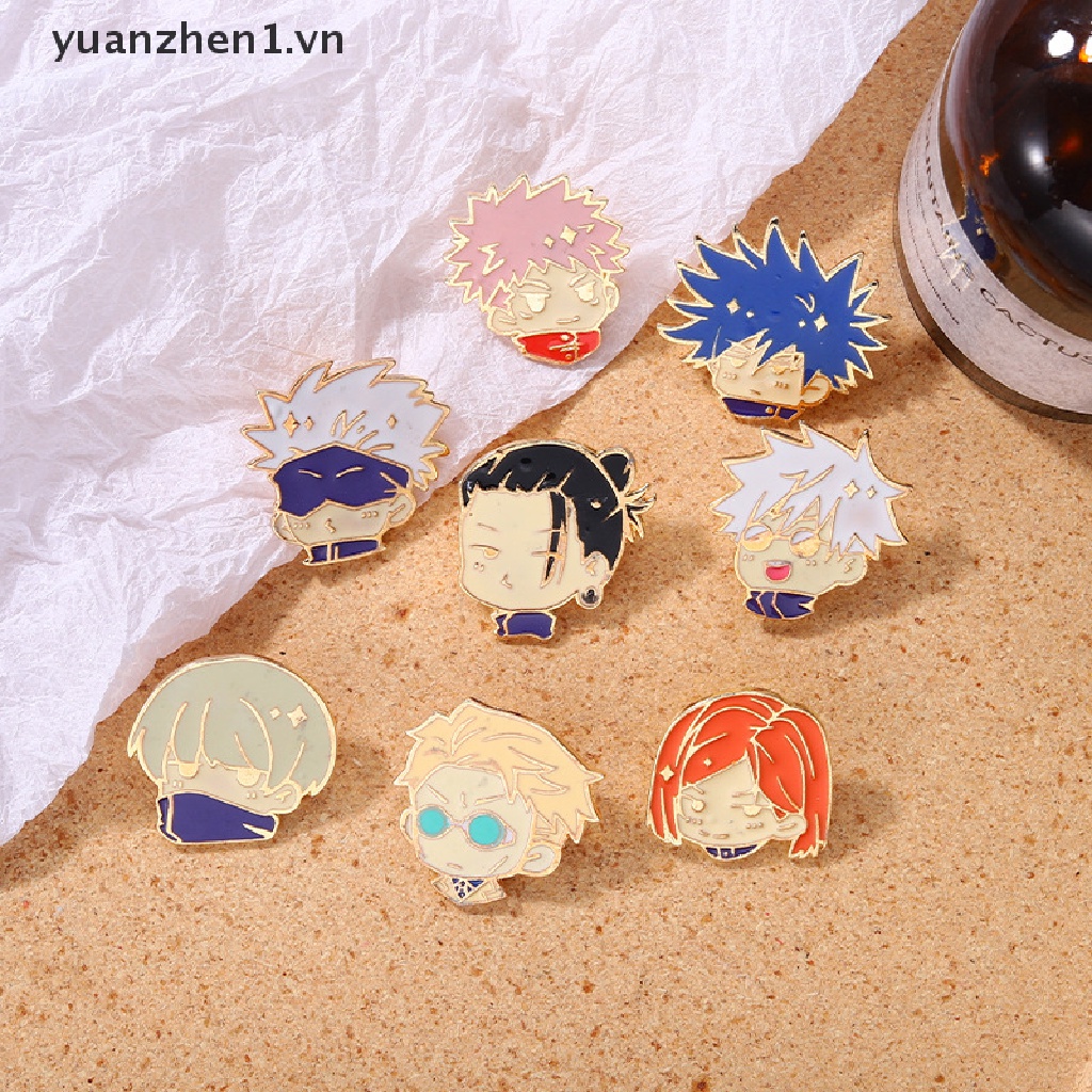 Huy Hiệu Cài Áo Hình Jujutsu Kaisen Chibi Gojo Satoru Itadori Yuji Hoạt Hình Ngộ Nghĩnh
