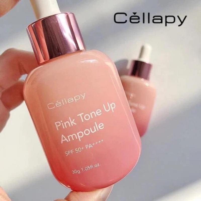 Tinh Chất Cellapy Pink Tone Up Ampoule TC Dưỡng Trắng Da, Nâng Tông, Chống Nắng SPF 35 PA+++ 30g