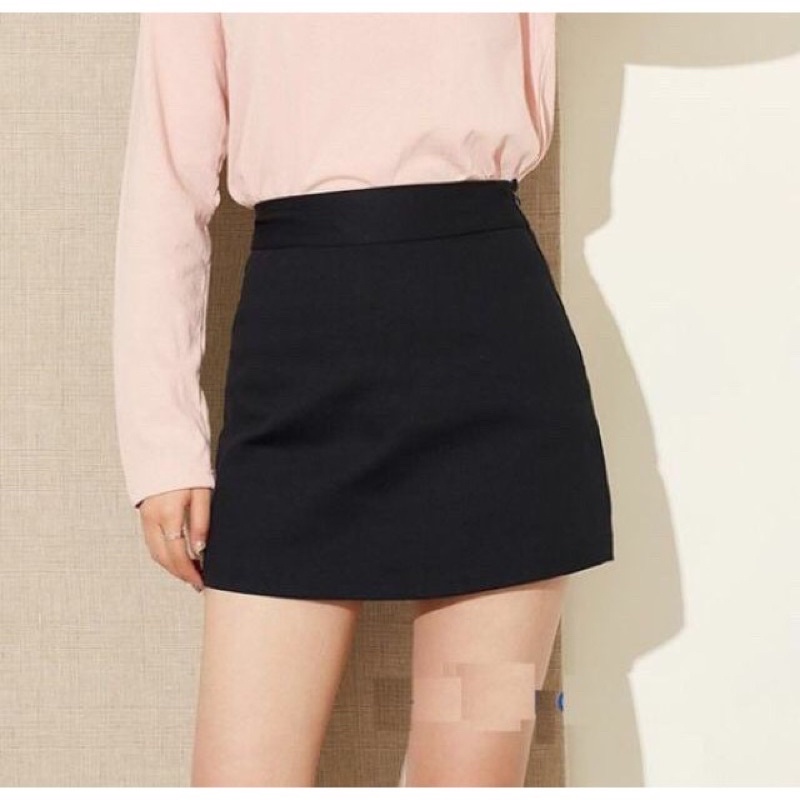 CHÂN VÁY UMI ĐEN BASIC CvĐ có lót quần
